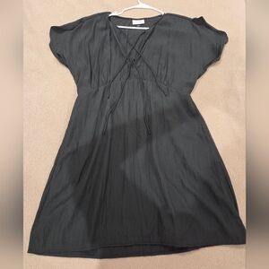 Universal Thread Black Tie-Front Short Sleeve Dress